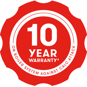 10 year warranty on boiler system against calc attacks