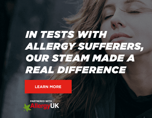 In tests with allergy sufferers, our steam made a real difference. Learn more.
