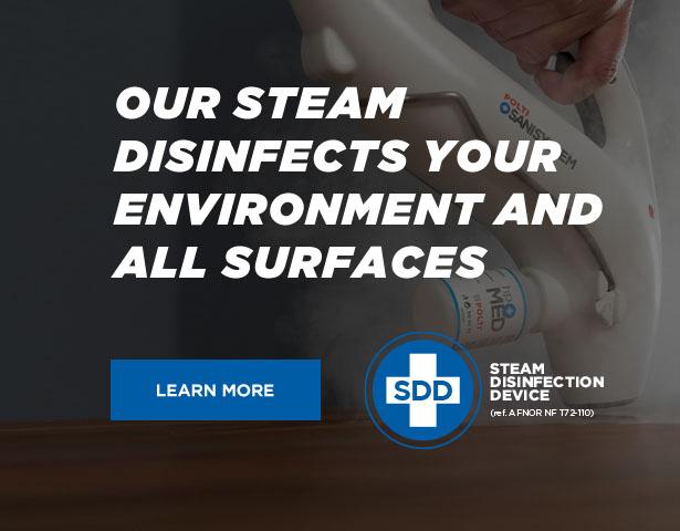 Our steam disinfects your environments and all surfaces. Learn more about Polti Steam Disinfection Devices.