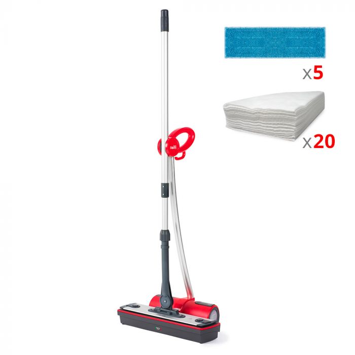 Polti Moppy Red Premium: hygiene with steam, more cloths