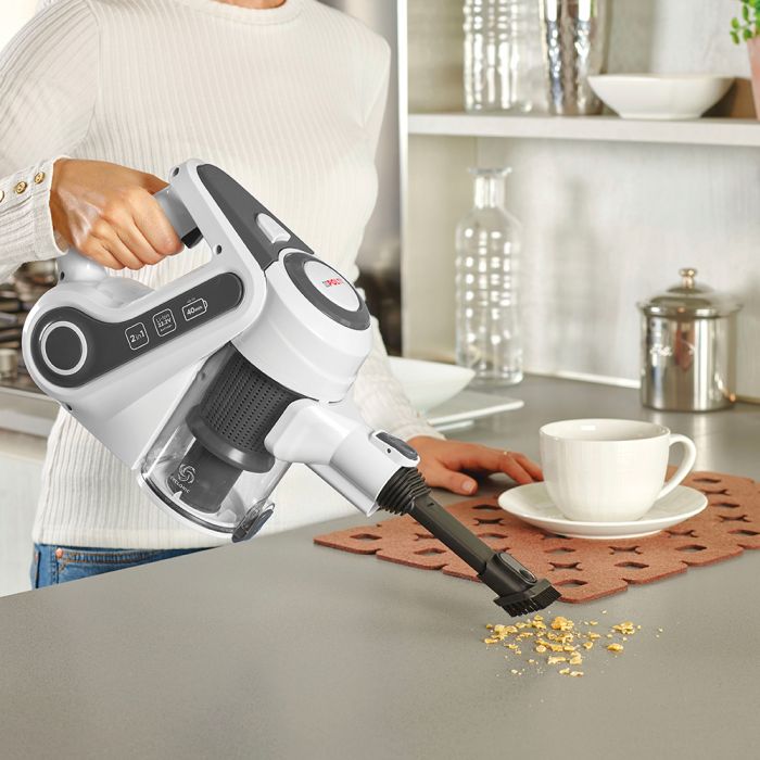 Polti Forzaspira Slim SR90G: Aspirador vertical 2 em 1 sem fio com sistema de aspira��o cicl�nica  limpador port�til