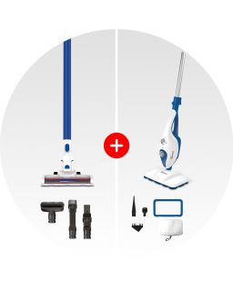 PBEU0116-PTEU0298-Pack Web - Nettoyeur vapeur Sv210 + Aspirateur Balai