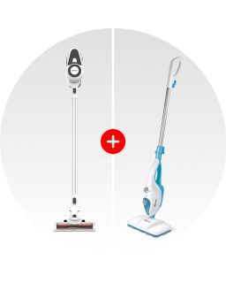 PBEU0117-PTEU0291-Pack exclusif Web - Aspirateur Balai + Nettoyeur vapeur