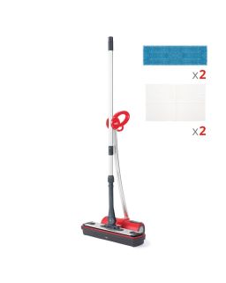 Moppy Red soluzione per la pulizia con vapore e spazzolone senza filo
