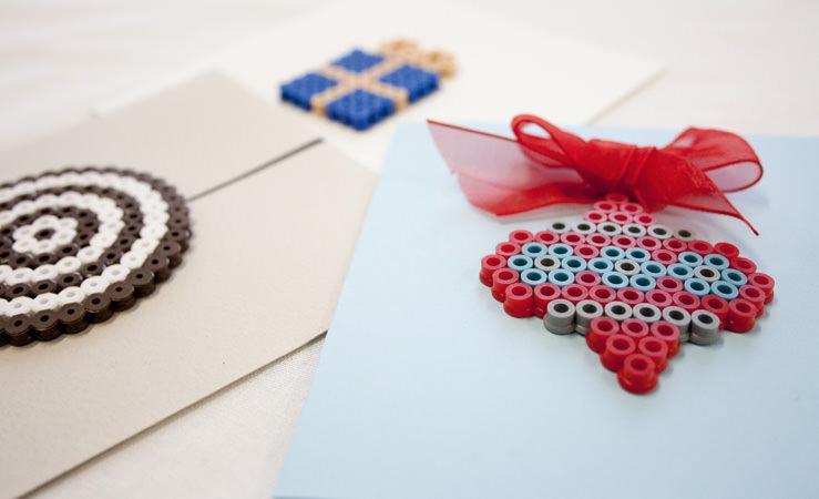 Greeting cards with fuse bead