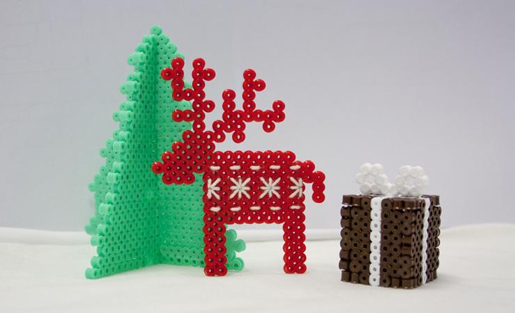 Christmas decorations with fuse beads
