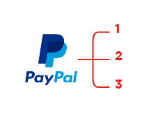 Logo PayPal paga in 3 rate