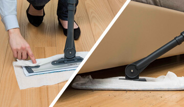 Moppy White the final solution for steam cleaning and cordless mop - easily catch the dust