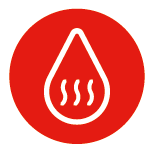 Icono de agua caliente