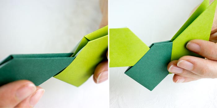 ghirlanda origami con ferro da stiro - step6